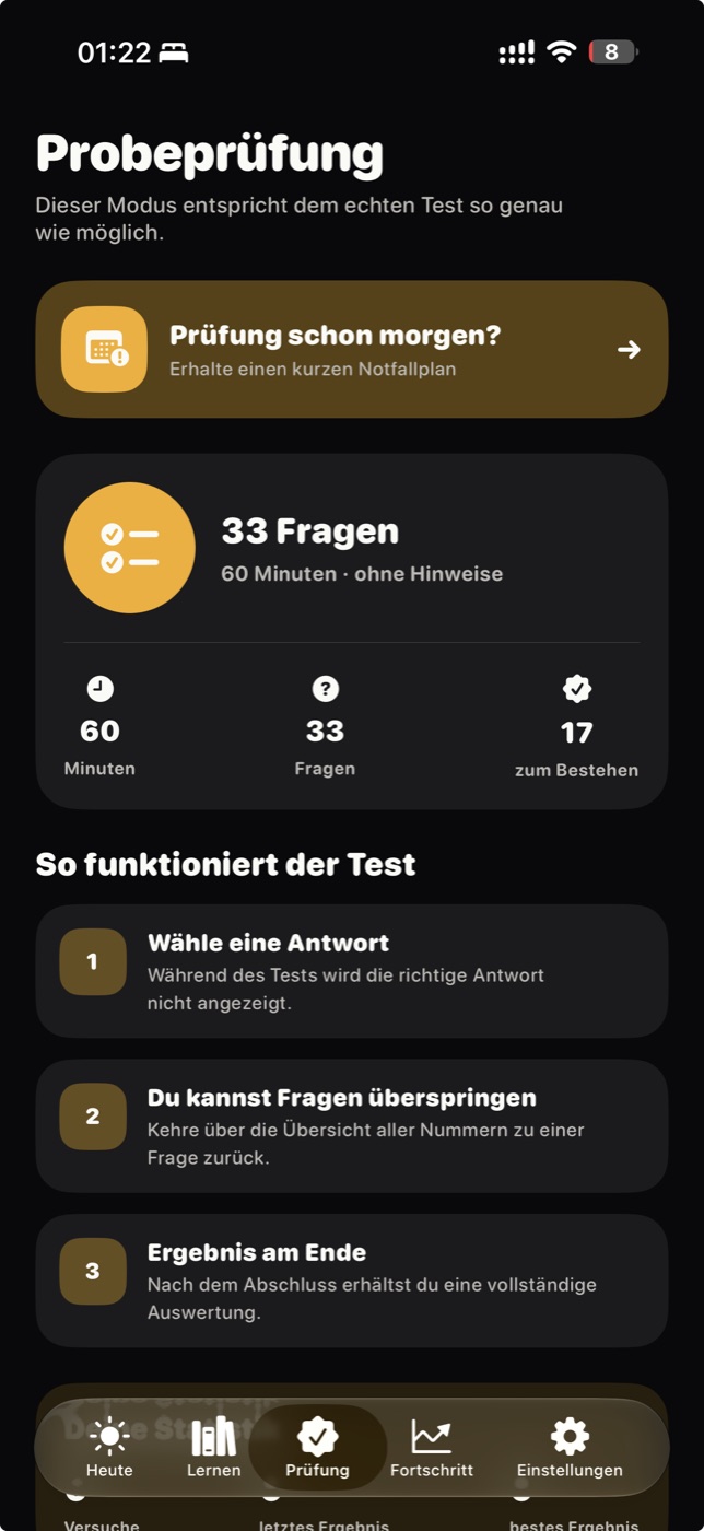 Probeprüfung